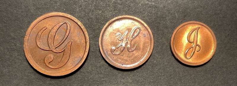 Scarce 1989 RSA Pattern coins - The 3 Copper denominations (1c, 2c, 5c) - UNC - Large G-H &J reverse