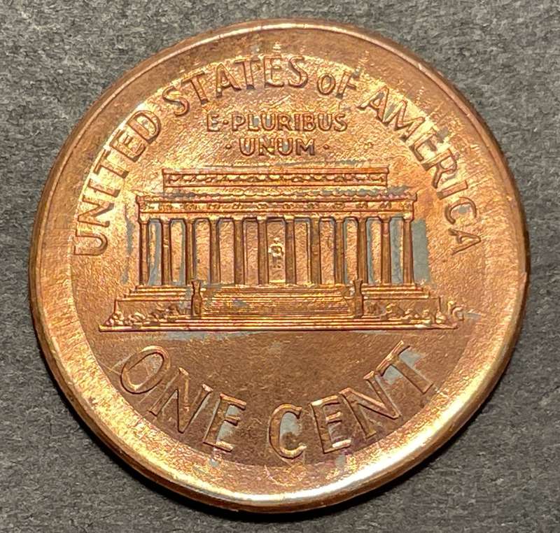 Rare Error 2000 USA 1 cent coin with a Large "Broadstruck" error - Uncirculated