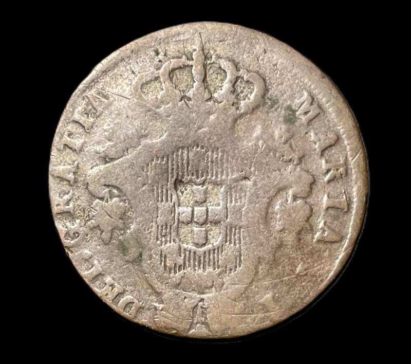 Scarce Old 1795 Portuguese copper 10 Réis coin