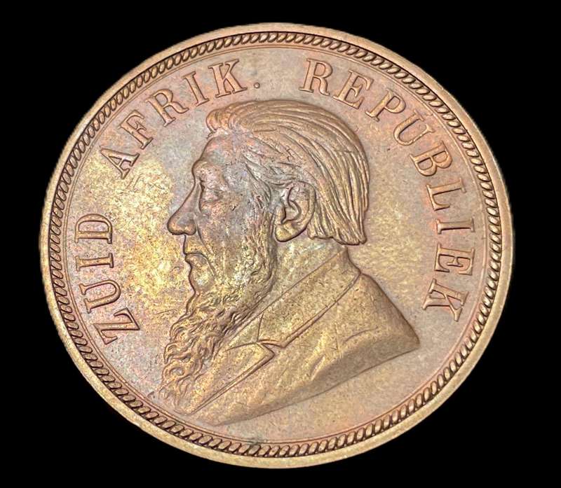 Nicer ZAR Kruger 1 penny coin of 1898 - Almost 130 years old!