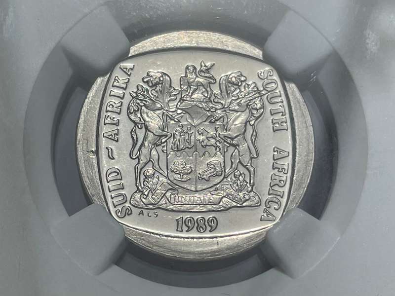 Never issued in Mint packs! | 1989 South African R2 coin NGC graded MS63 - Only 3 coins better!