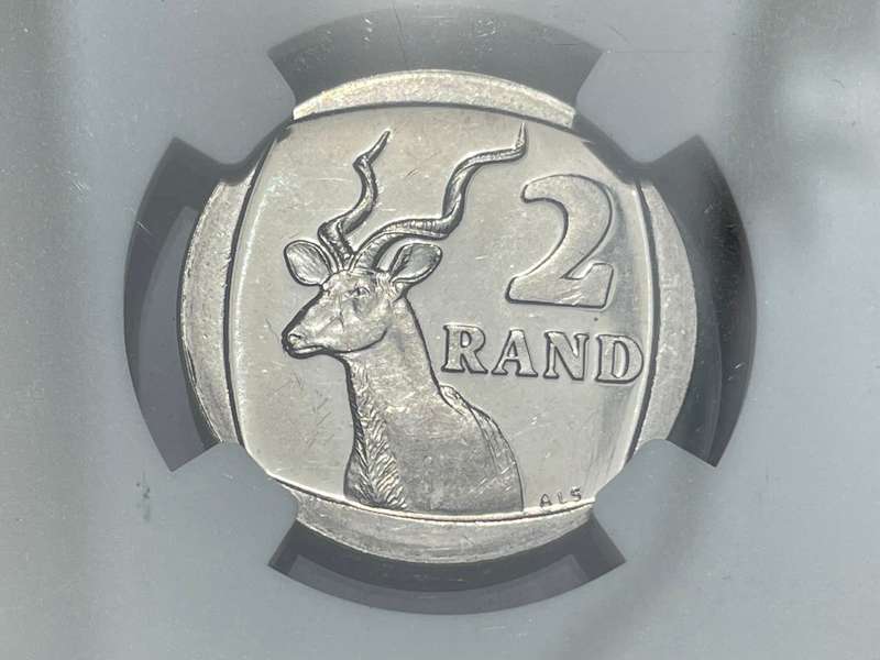 Never issued in Mint packs! | 1989 South African R2 coin NGC graded MS63 - Only 3 coins better!