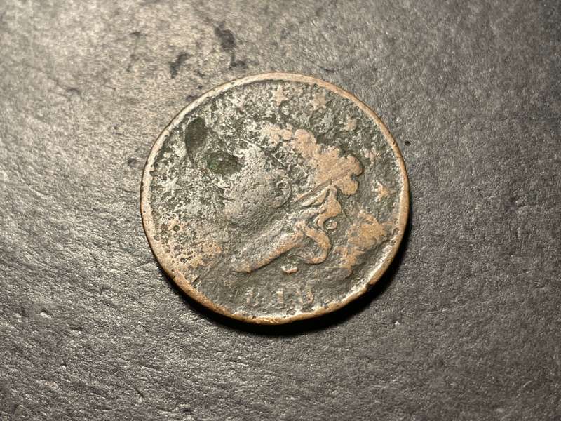Well used 1819 American early large 1 cent coin