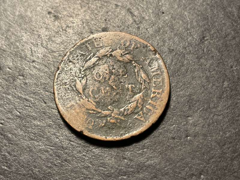 Well used 1819 American early large 1 cent coin