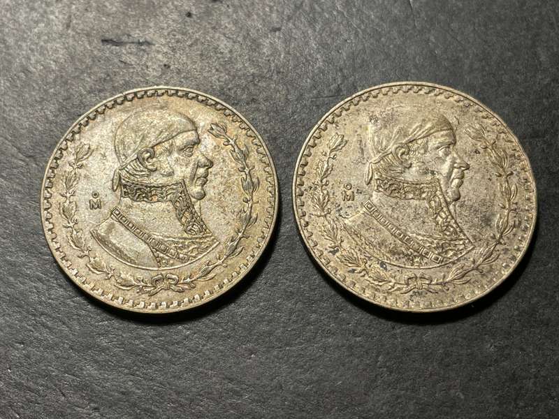 Large Mexican Silver 1 peso coin from the 1960s | Only 2 available