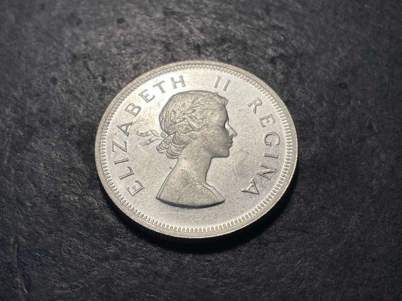 *Only 3,150 minted* - 1954 South African Silver ex-proof half crown coin