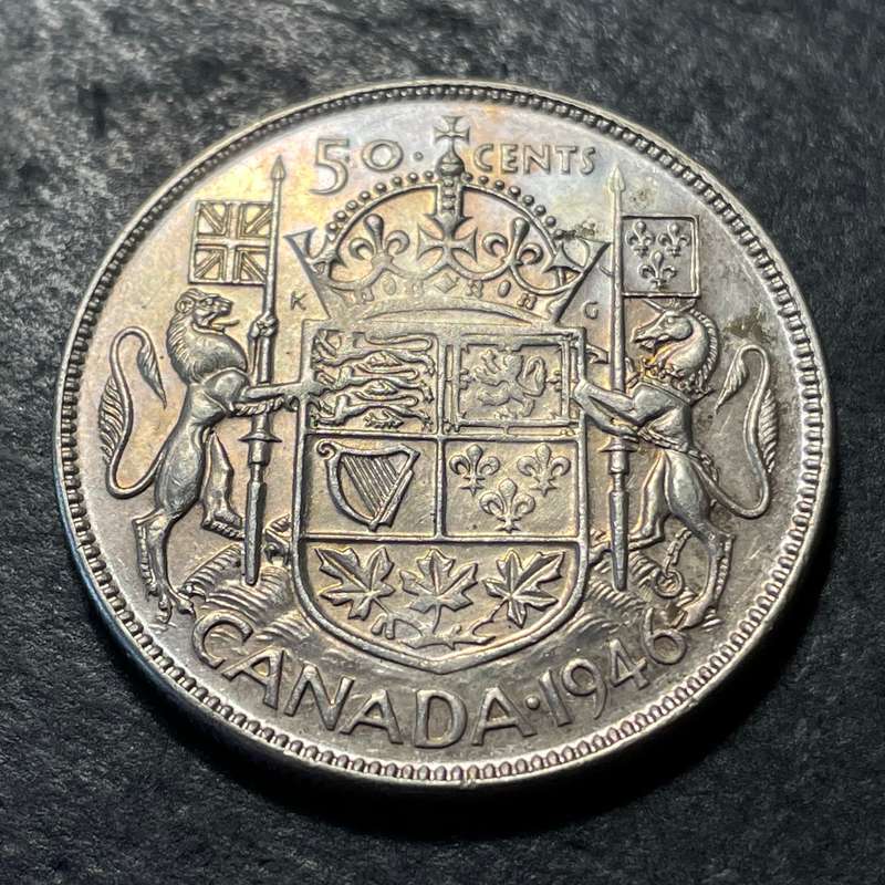 Stunning 1946 Silver 50 cent coin from Canada - Excellent condition