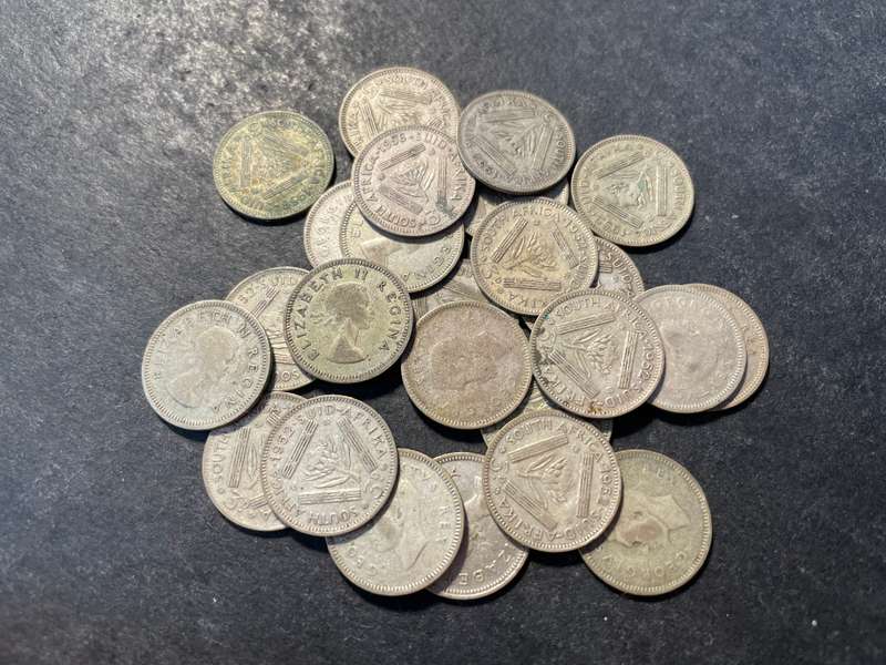 1x Random Silver tickey (3 pence) coin - 26 available
