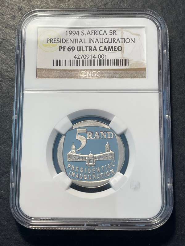 PF69 Ultra Cameo NGC graded Presidential Inauguration R5 coin - Only one grade higher!