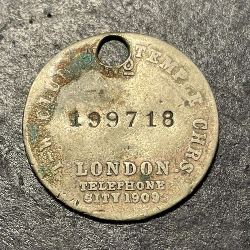 Interesting 1909 London dog tag - Tail wagers club