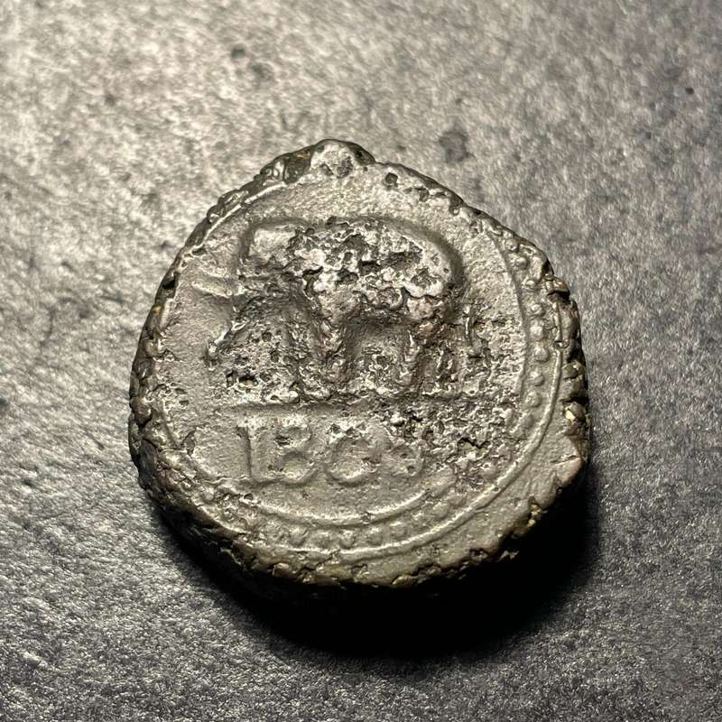 Large thick 1/12 rixdollar copper coin - Minted in 1805 by the British in Ceylon