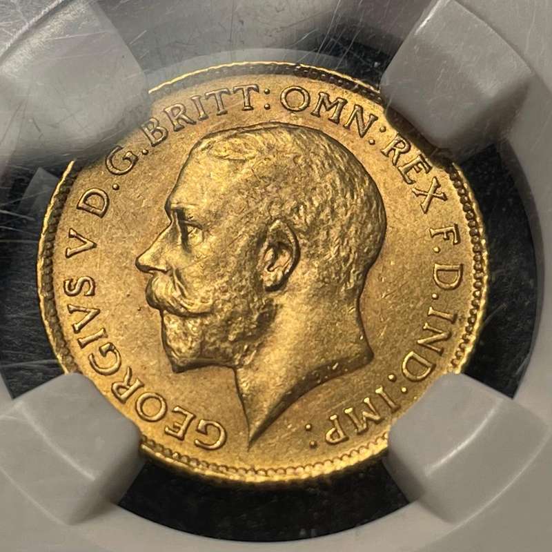 Gold 1926 Union of South Africa half sovereign coin - NGC graded MS61 - Low mintage issue