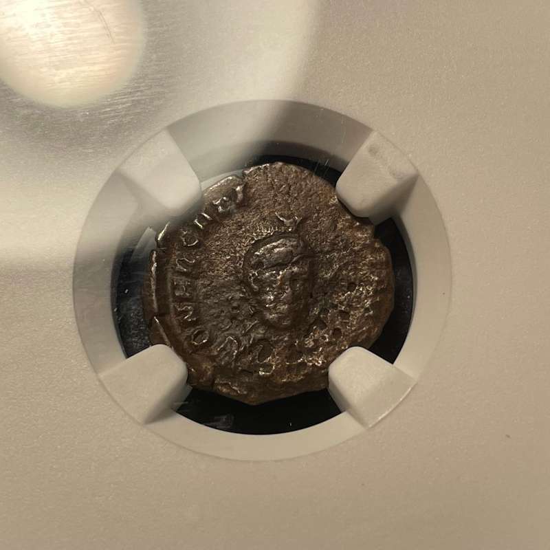 1,642 to 1,617 years old - Ancient Roman bronze Nummus coin minted under Arcadius - NGC graded