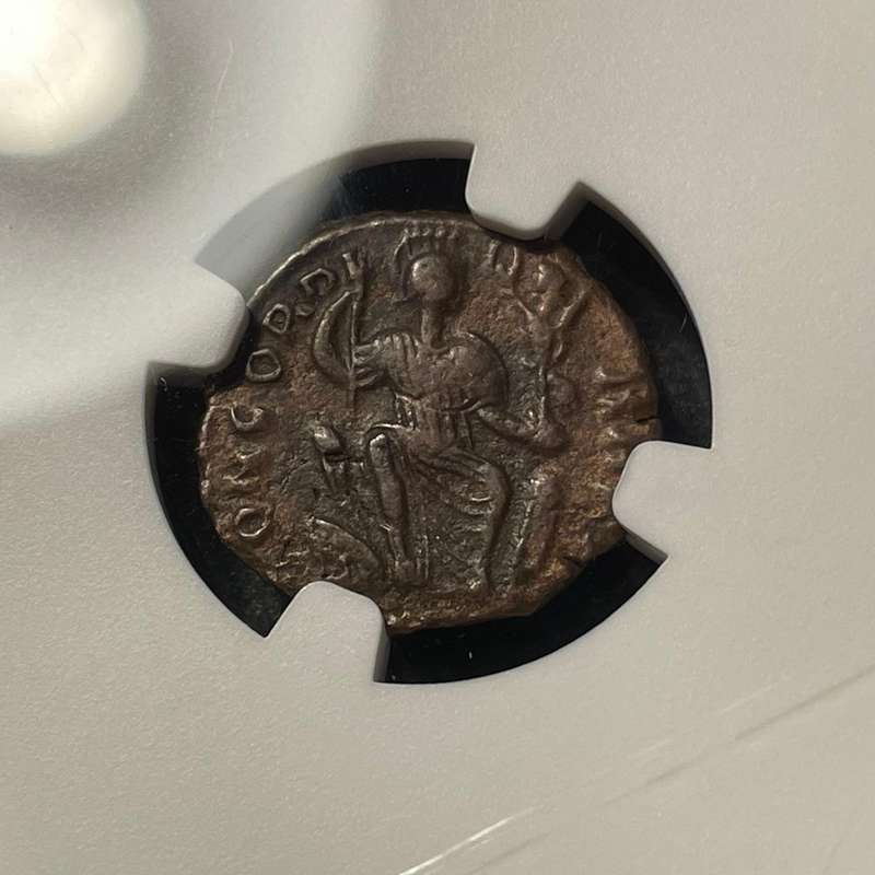 1,642 to 1,617 years old - Ancient Roman bronze Nummus coin minted under Arcadius - NGC graded