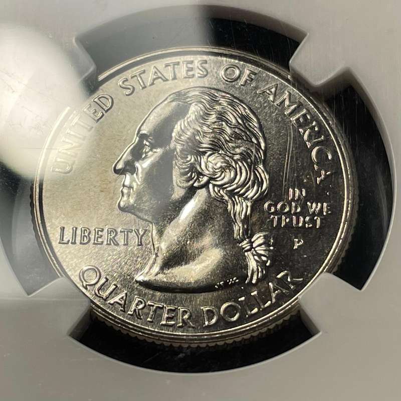 NGC MS67 American 2002 state quarter dollar coin - State of Indiana