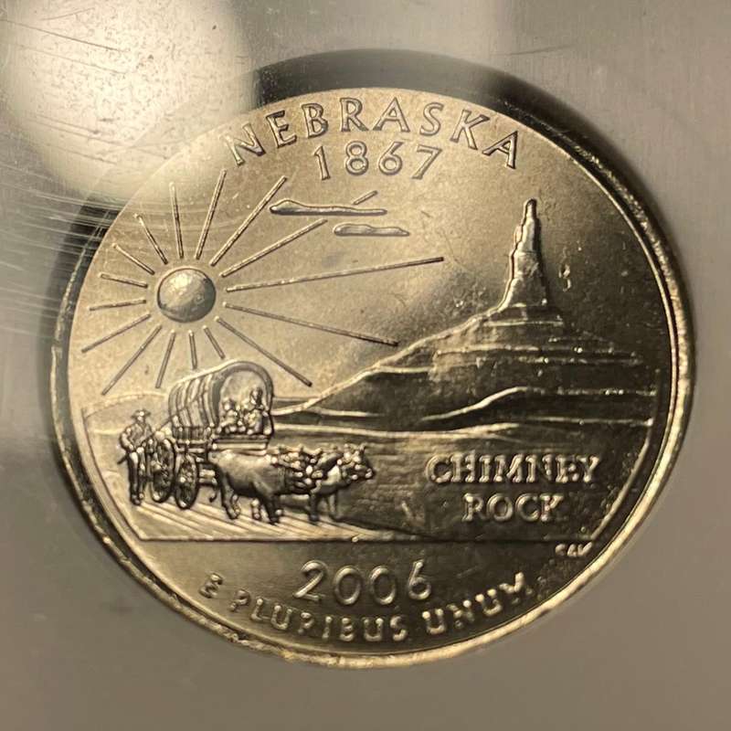 NGC MS66 American 2006 state quarter dollar coin - State of Nebraska