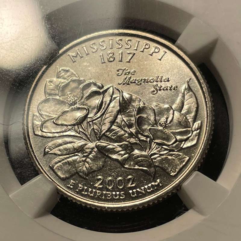 NGC MS67 American 2002 state quarter dollar coin - State of Mississippi