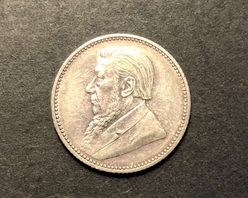 Nice 1897 ZAR silver 6 pence coin