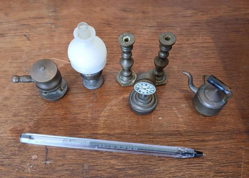Miniature brass items