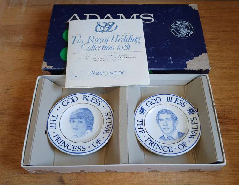 ADAMS mini plates Royal Wedding Charles & Diana