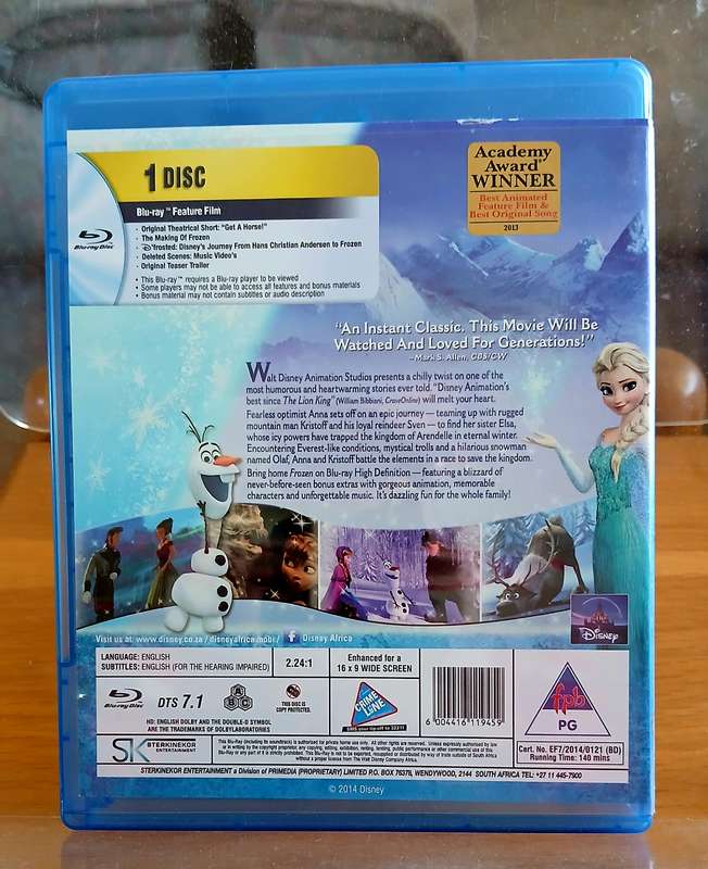 Blu-Ray disc - Disney FROZEN