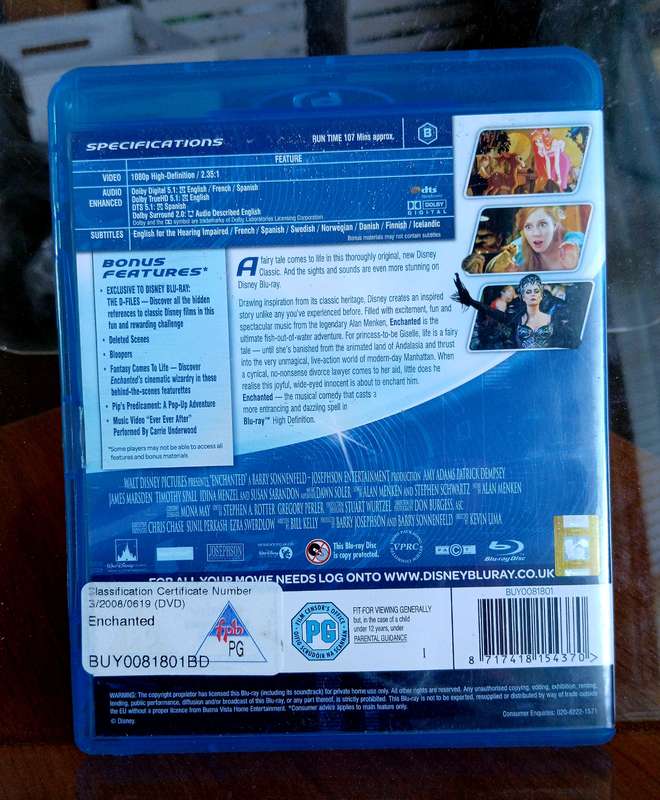 Blu-Ray disc - ENCHANTED Disney