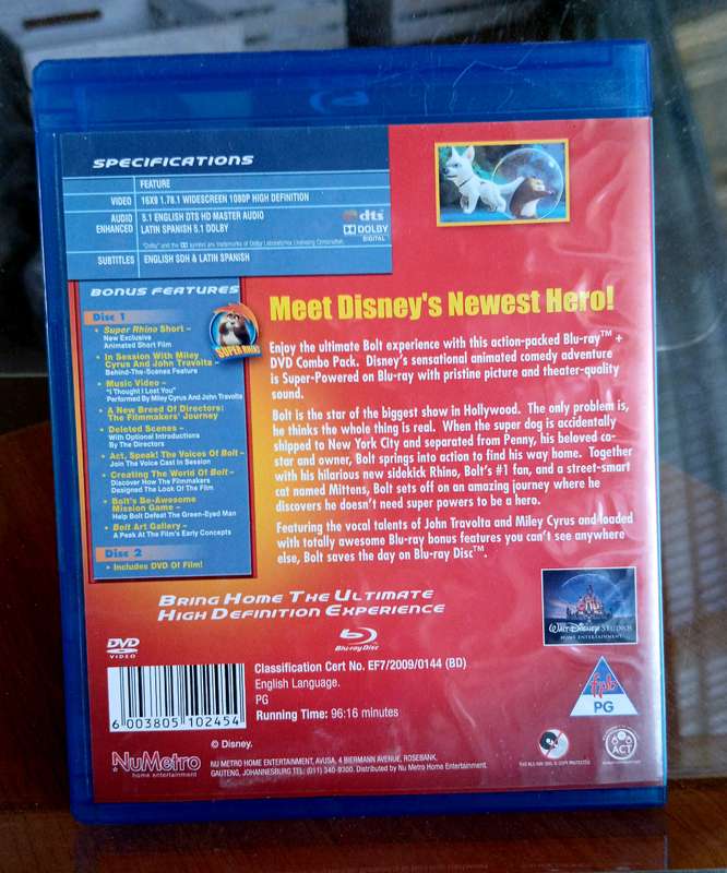 Blu-Ray disc - BOLT Disney