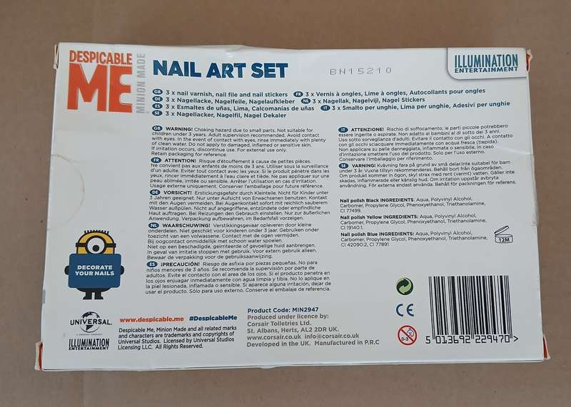 Despicable Me (Minion) NAIL ART SET unopened/never used