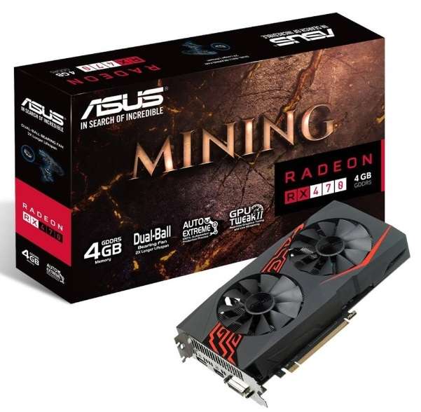 ASUS RX470 MINING 4GB ** GAMING GRAPHICS CARD ** DVI PORT ONLY ** GOOD CONDITION ** WARRANTY **