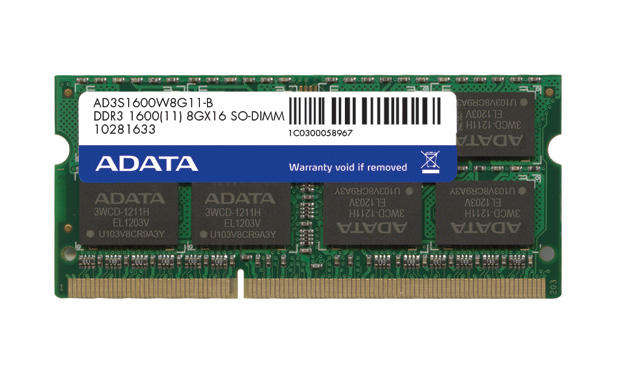 Adata 8GB 1600Mhz DDR3 - Laptop Ram - Good Condition - Warranty