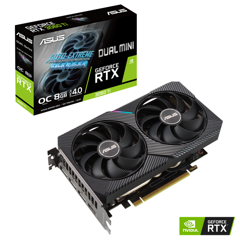 ASUS RTX 3060Ti DUAL OC EDITION 8GB MINI **GAMING GRAPHICS CARD ** EXCELLENT CONDITION** WARRANTY **