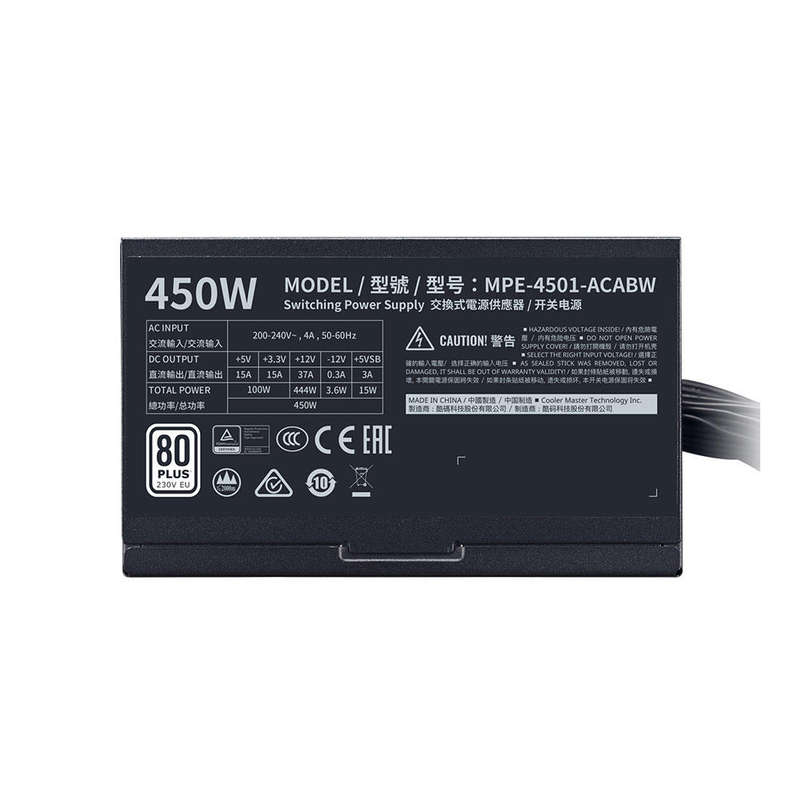 Cooler Master MWE 45OW - 80 Plus Power Supply - Good Condition - Warranty