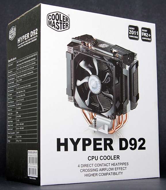 COOLER MASTER HYPER D92 ** DUAL FAN & HEATSINK CPU COOLER ** EXCELLENT CONDITION ** WARRANTY **