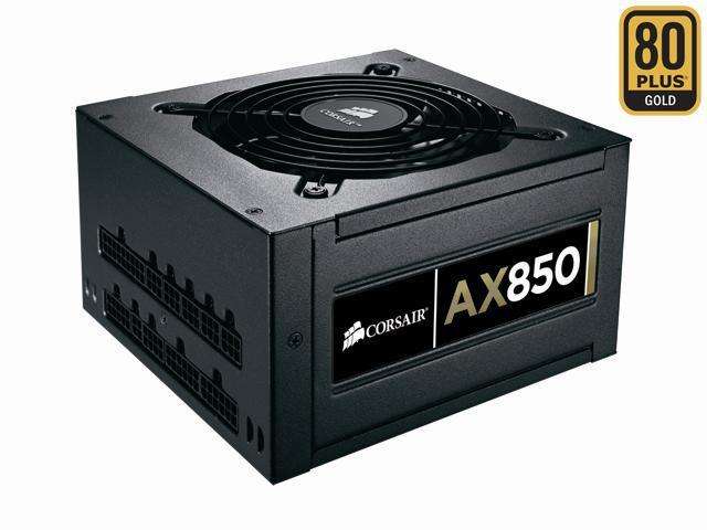 CORSAIR AX850 850W ** FULLY MODULAR GAMING POWER SUPPLY ** 80+ GOLD ** WARRANTY ** GOOD CONDITION **