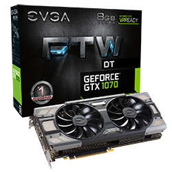 EVGA GTX 1070 FTW DT 8GB  ** GAMING GRAPHICS CARD ** GOOD CONDITION ** WARRANTY **