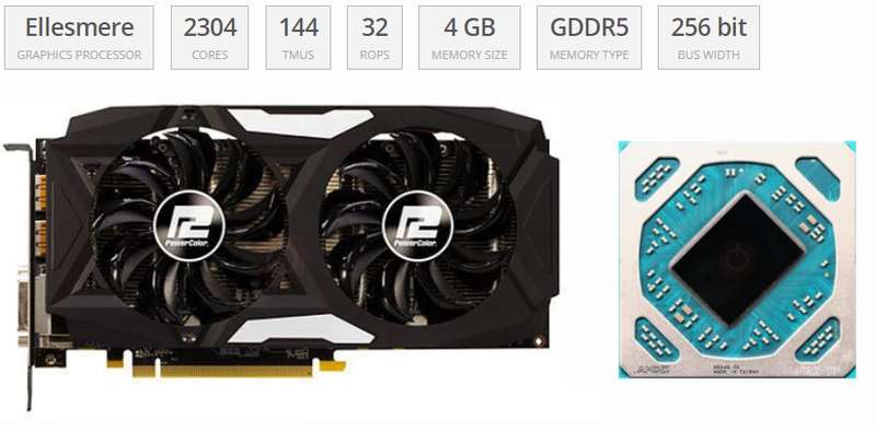 POWERCOLOR RX 480 RED DRAGON 4GB ** GAMING GRAPHICS CARD ** GOOD CONDITION ** WARRANTY **