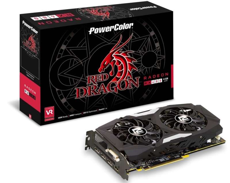 POWERCOLOR RX 480 RED DRAGON 4GB ** GAMING GRAPHICS CARD ** GOOD CONDITION ** WARRANTY **