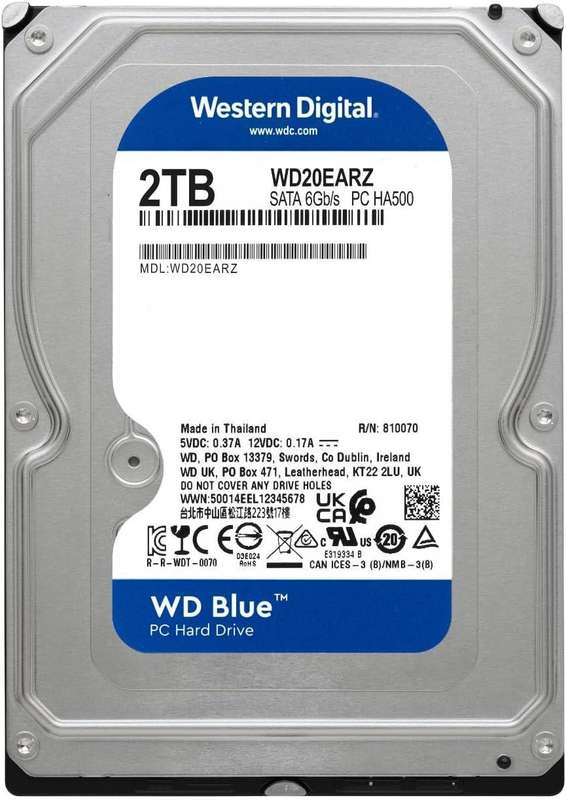 Western Digital 2TB Blue - Desktop Hard Drive  - 100% Health - Good Condition - Warranty