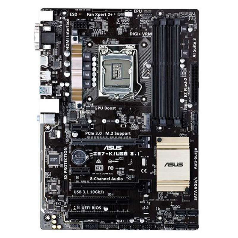 Asus Z97-K/USB 3.1 - Gaming Motherboard - Good Condition - Warranty