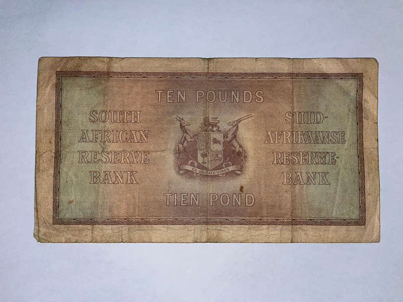 1943 SA (J Postmus) - 10 Pound Bank Note