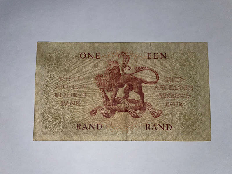 SA (G Rissik) - 1 Rand Bank Note - No A123-290883
