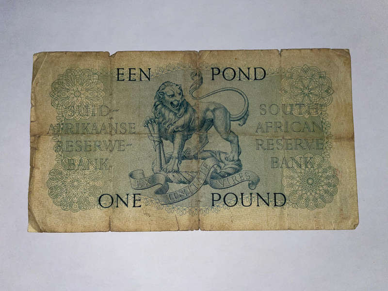 SA (1958) - 1 Pound Bank Note - No B32-183333
