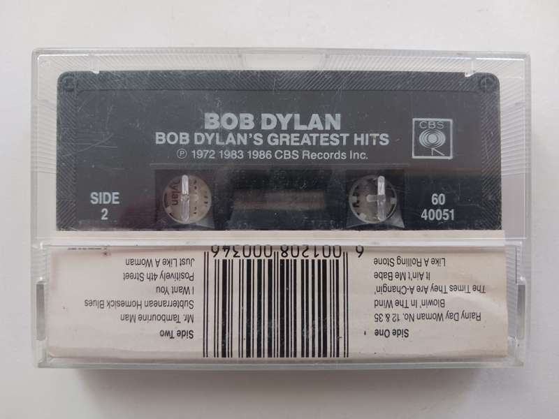 Bob Dylan - Bob Dylan's greatest Hits  ( Scarce 1986 SA released reissue Music Cassette.)