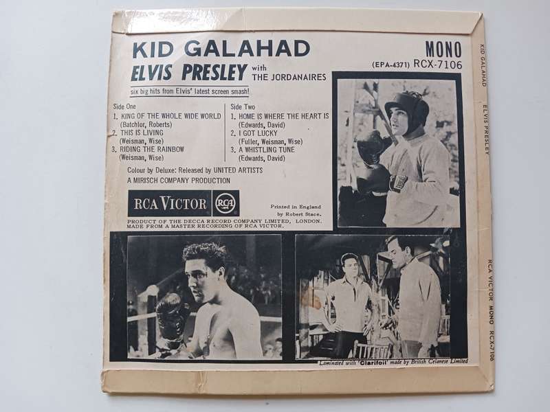 Elvis Presley - Kid Galahad  ( 1983 UK released 7" EP 45 RPM )