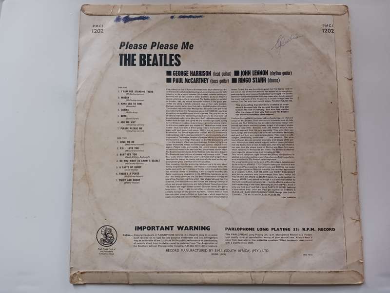 The Beatles - Please Please Me  ( scares 1963 SA released LP )