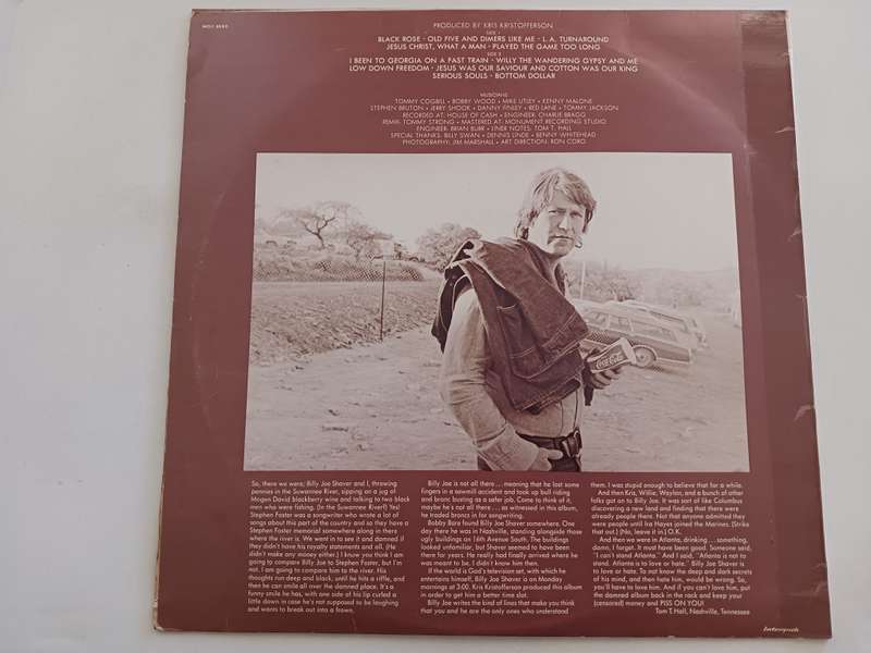 Billy Joe Shaver - Old Five and Dimers Like Me. ( Rare 1973 SA released LP,country,folk.blues.)