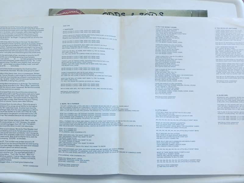 The Who - Odds and Sods ( 1974 UK released NM LP, cover die -cut )