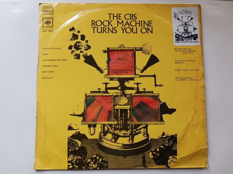 Various -  The CBS Rock Machine Turns You On ( 1969 SA released Psychedelic Rock,Orange Multicolour