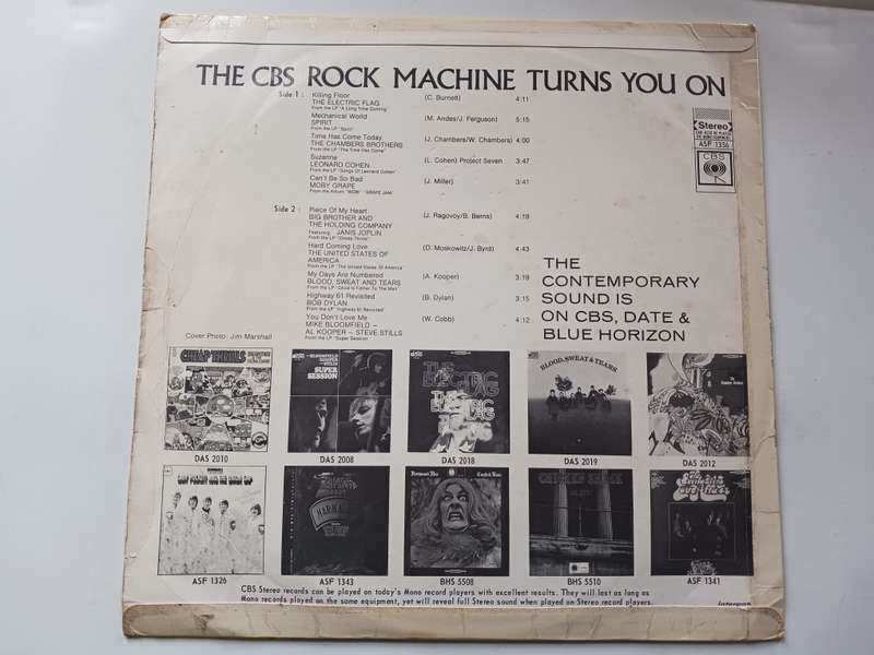 Various -  The CBS Rock Machine Turns You On ( 1969 SA released Psychedelic Rock,Orange Multicolour
