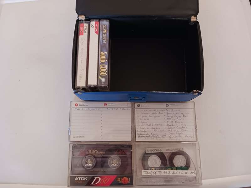 Music Cassette Storage Case plus 7 Music cassettes